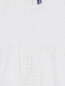 Abito da bambina in pizzo Sangallo in cotone