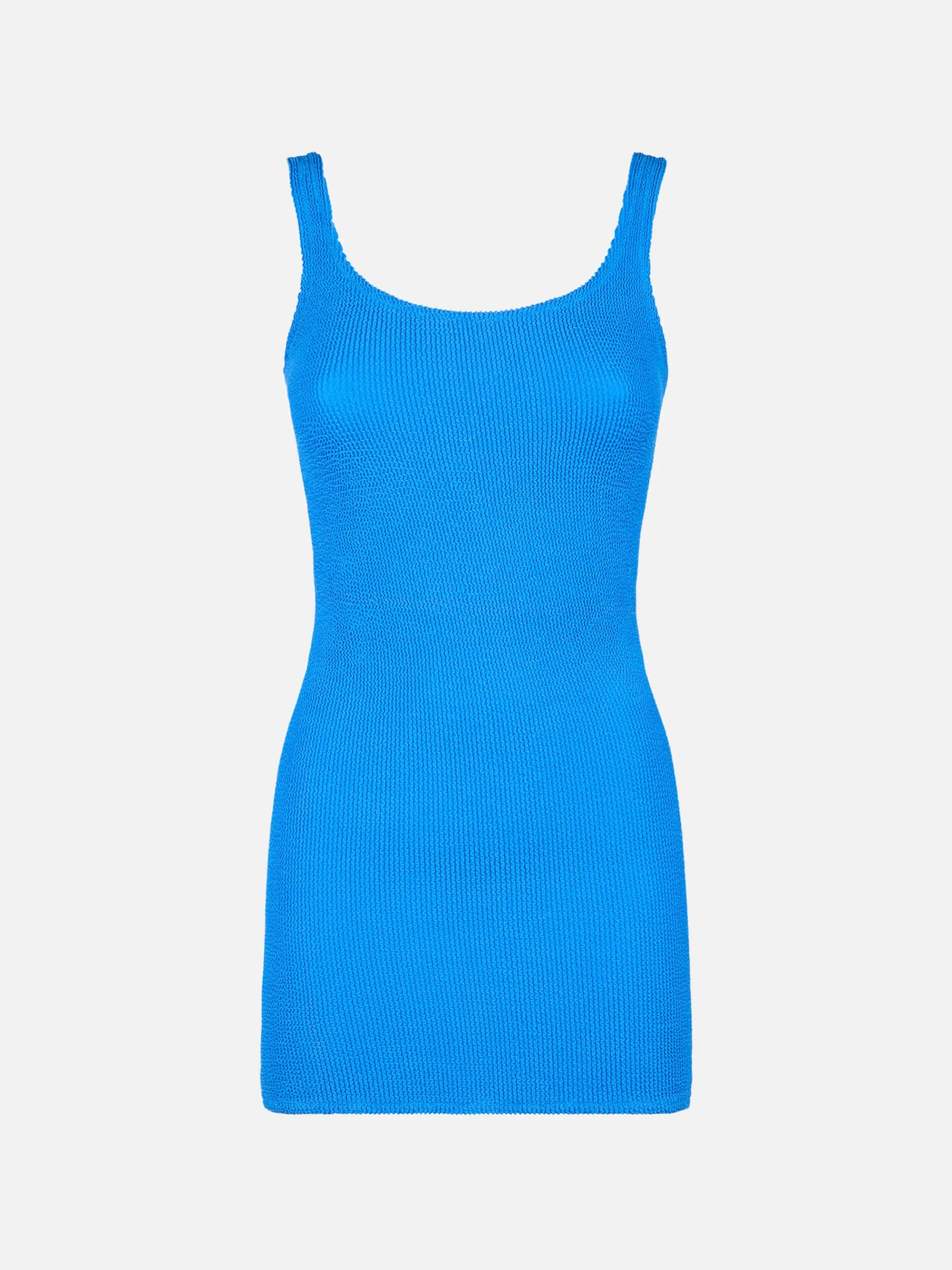 Abito da donna a canotta bluette crinkle