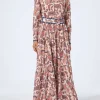 Abito da donna in lino Marbella con stampa paisley