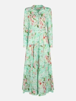 Abito da donna in lino Marbella con stampa floreale