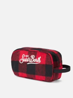 Beauty case in tessuto check