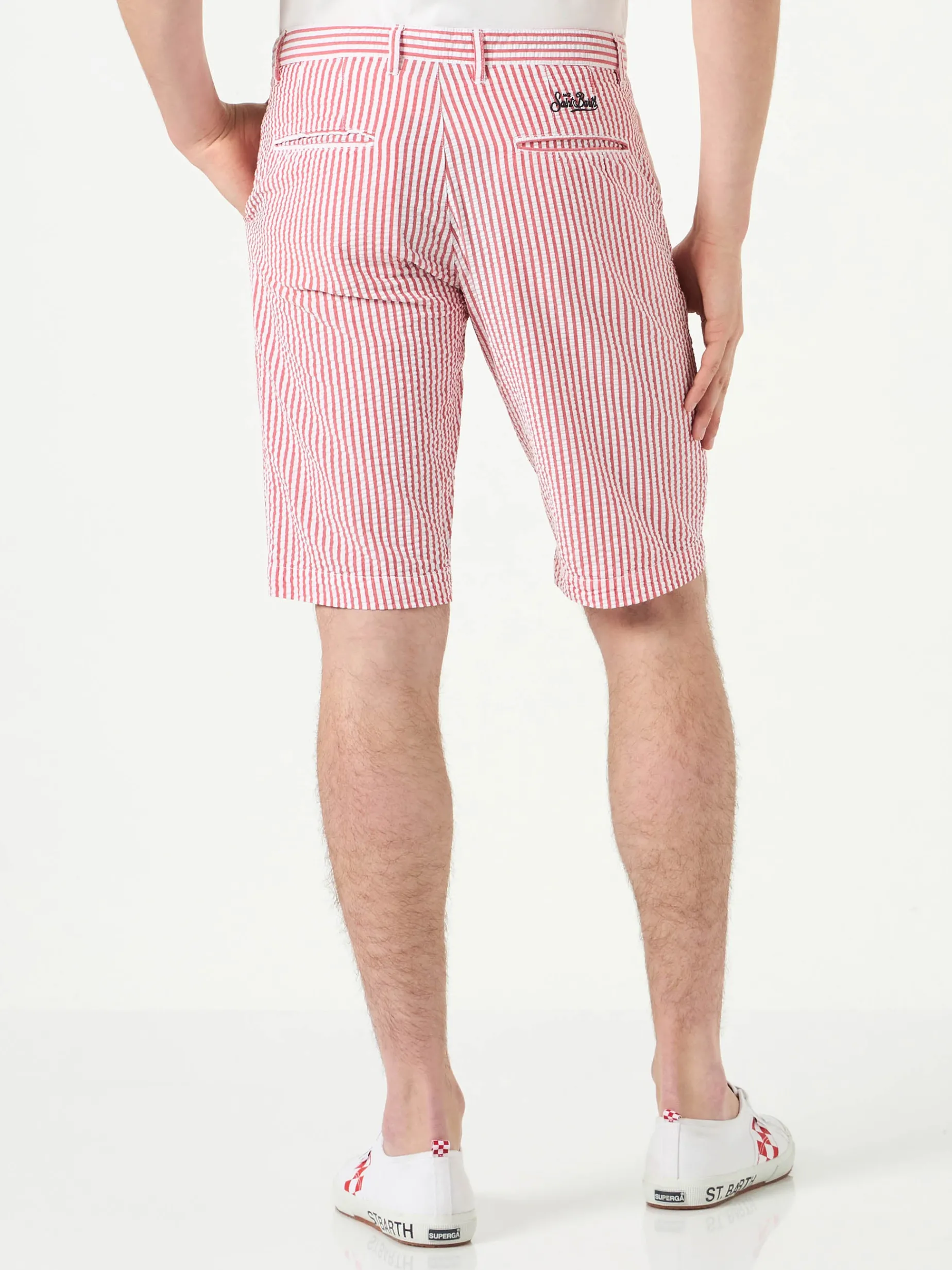 Bermuda a righe rosse