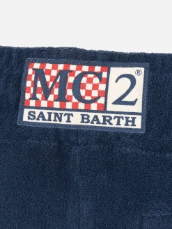 Bermuda bambino in spugna blu navy Randle Jr