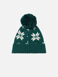 Berretto da uomo verde con fantasia norvegese