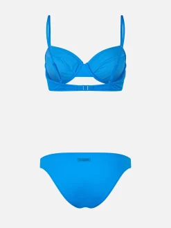Bikini a bralette con ferretto bluette da donna Bea Lido