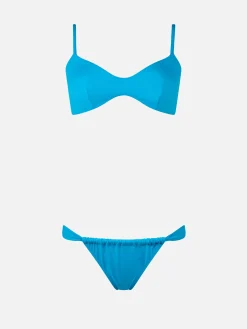 Bikini a bralette turchese scoop da donna May Noelle