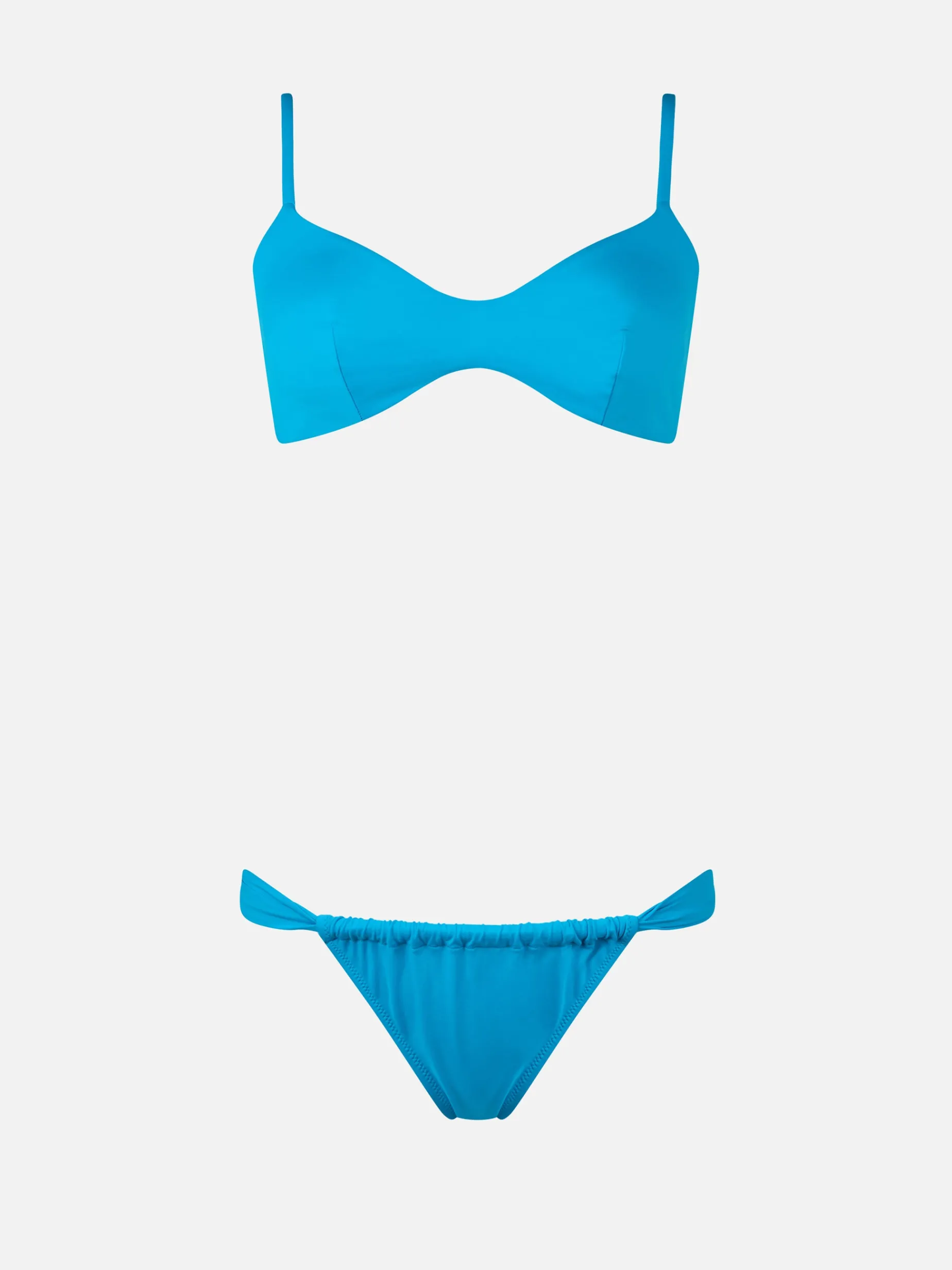 Bikini a bralette turchese scoop da donna May Noelle