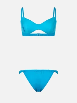 Bikini a bralette turchese scoop da donna May Noelle