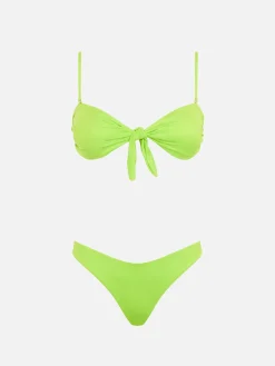 Bikini a fascia verde acido