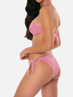 Bikini a righe Fascia drappeggiata