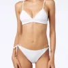 Bikini a triangolo a costine bianco