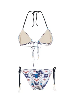 Bikini a triangolo glitter stile azteco
