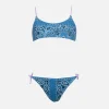 Bikini bralette da bambina in denim con bandana Jaiden