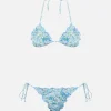 Bikini classico a triangolo da donna Joanna Luise Sagittarius Miami | REALIZZATO CON TESSUTO LIBERTY