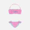 Bikini da bambina a fascia con ricamo Viziata