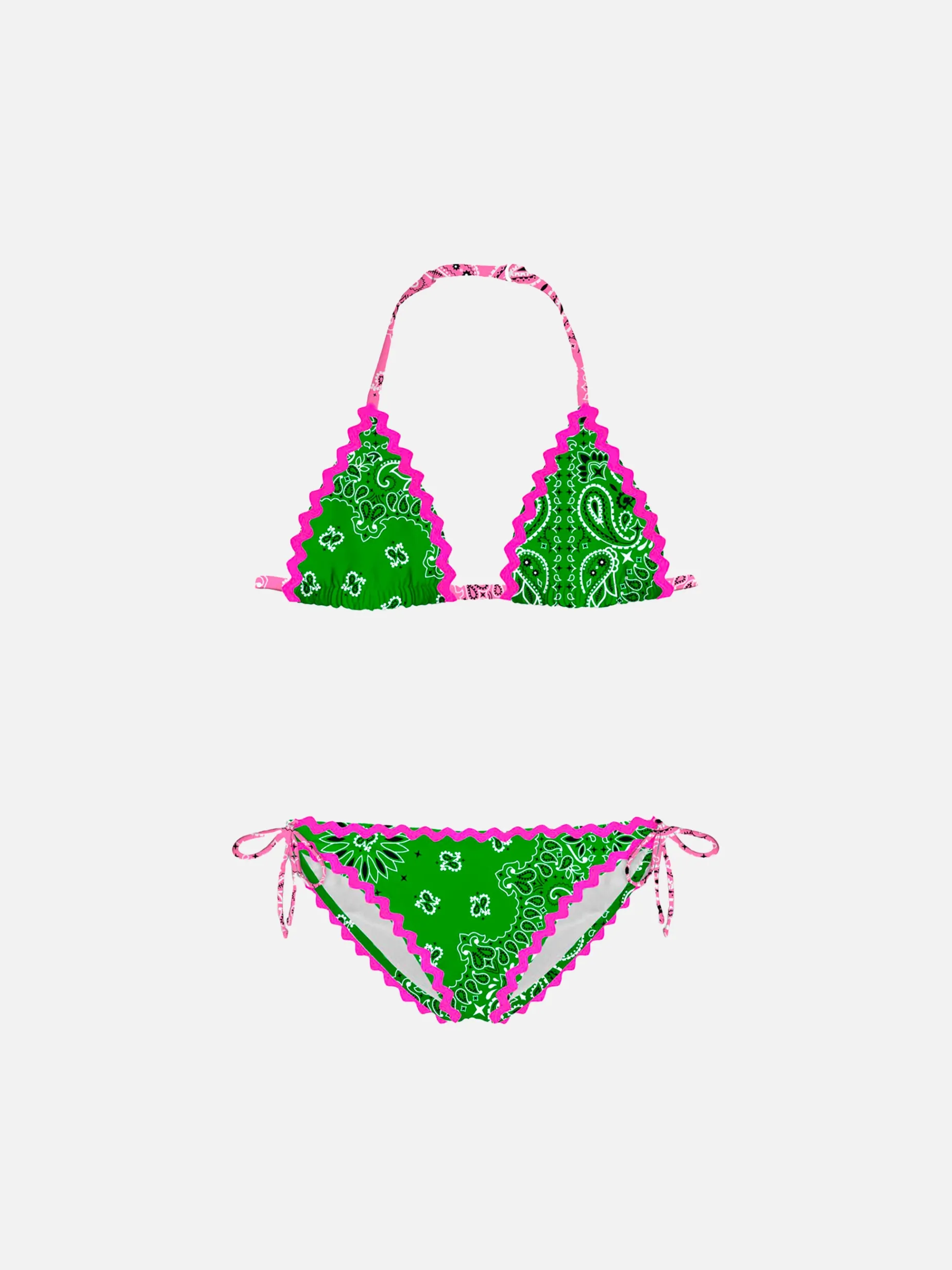 Bikini da bambina con stampa bandana