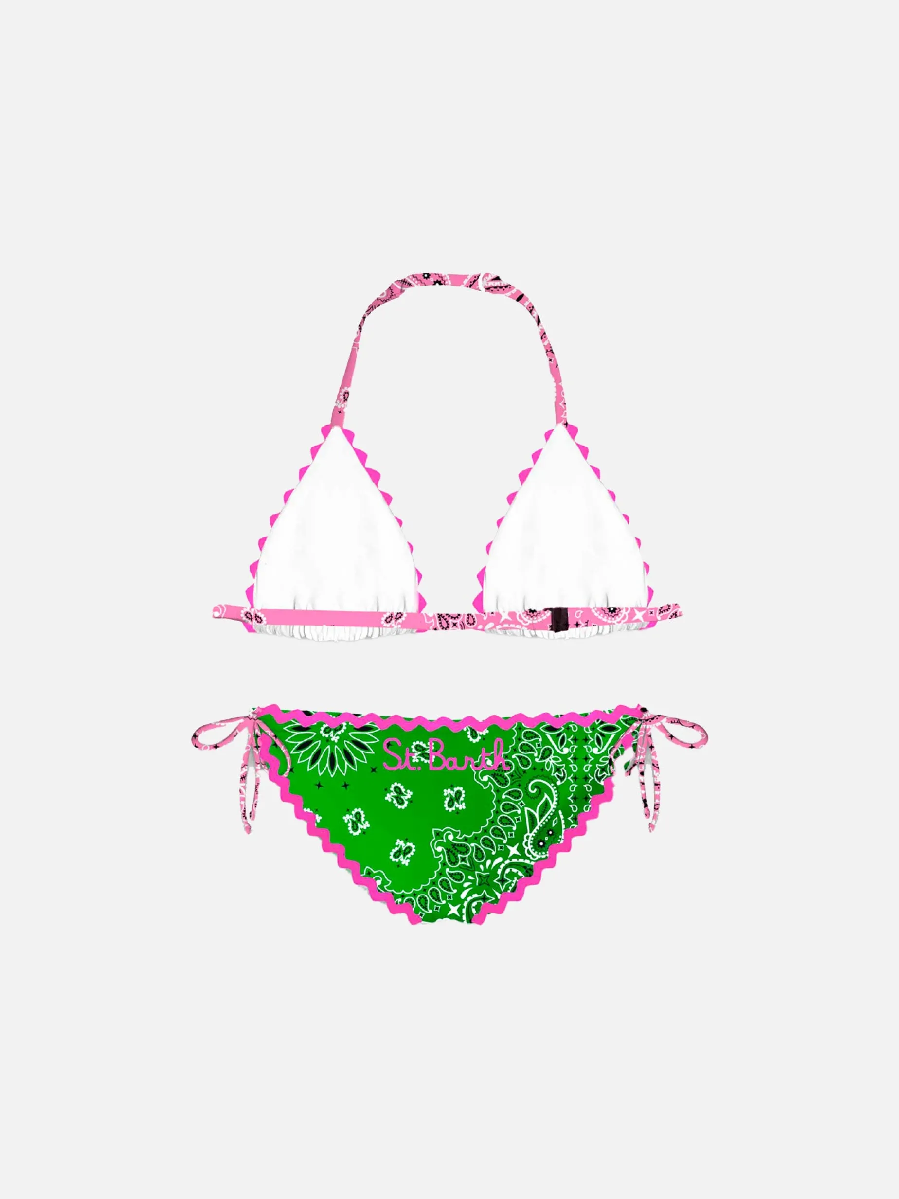 Bikini da bambina con stampa bandana