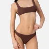 Bikini da donna a bralette marrone crinkle Naima Elise