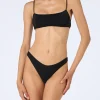 Bikini da donna a bralette nero in lurex Sadie Naomi
