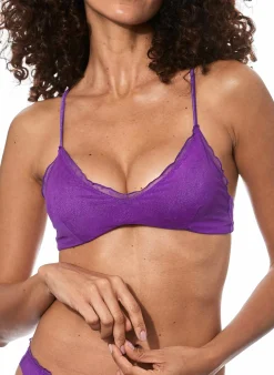 Bikini da donna a bralette viola