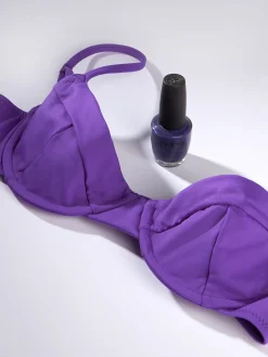 Bikini da donna a bralette viola