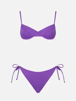 Bikini da donna a bralette viola