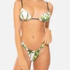 Bikini da donna a triangolo con stampa tropicale