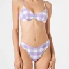 Bikini da donna a triangolo con stampa vichy