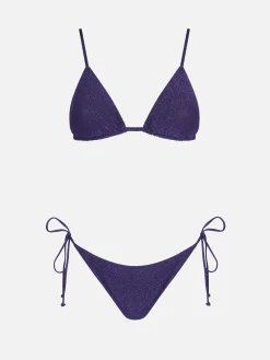 Bikini da donna a triangolo lurex