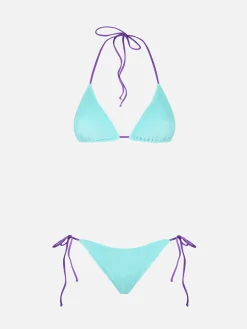 Bikini da donna a triangolo in spugna verde acqua | MELISSA SATTA EDIZIONE SPECIALE