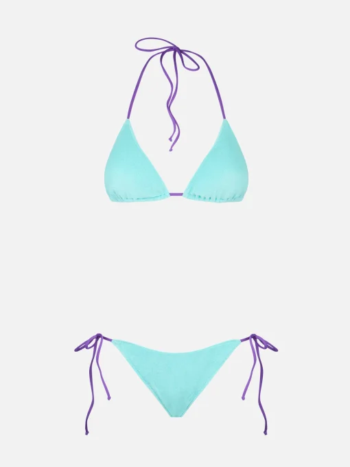 Bikini da donna a triangolo in spugna verde acqua | MELISSA SATTA EDIZIONE SPECIALE