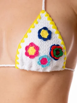 Bikini da donna a triangolo all'uncinetto