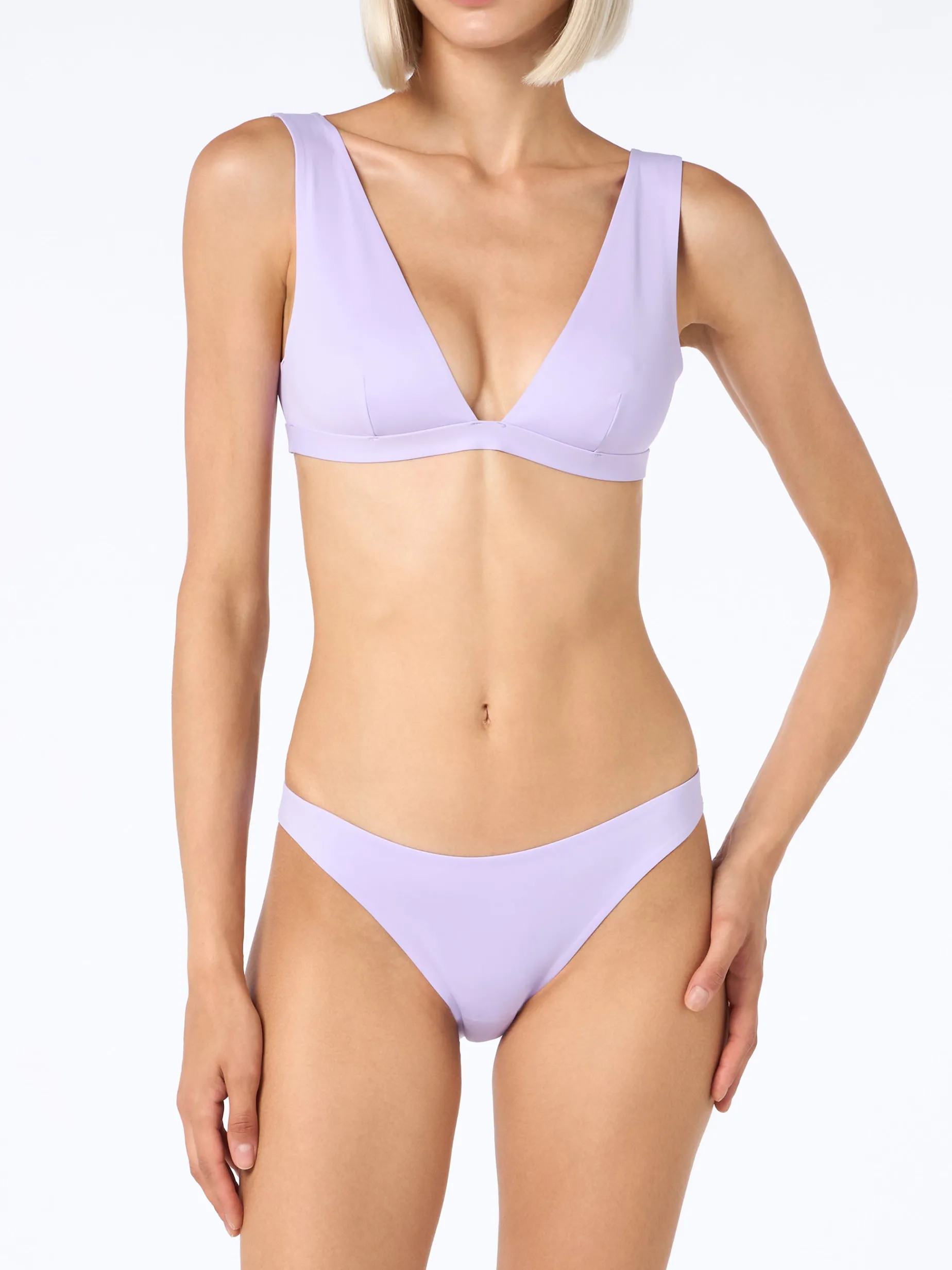 Bikini da donna lilla termosaldato con scollo a V Ofelia Reanna
