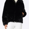 Bomber da donna furry Abel con colletto e stampa Saint Barth