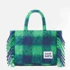 Borsa a mano Colette con stampa tartan verde