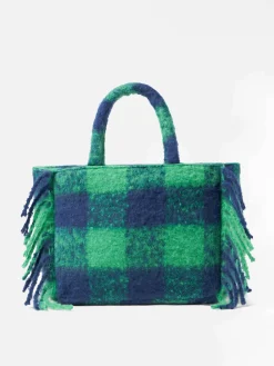 Borsa a mano Colette con stampa tartan verde