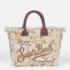 Borsa tote Vanity in tela di cotone a fiori