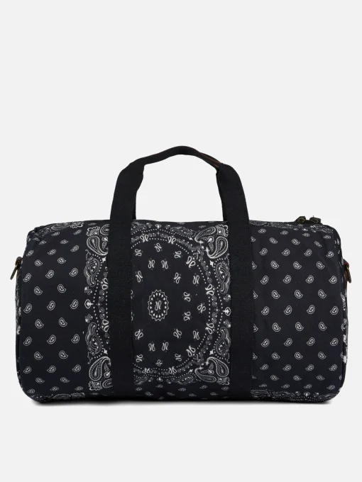 Borsone da viaggio con stampa bandana nera