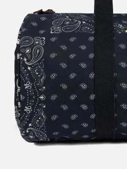 Borsone da viaggio con stampa bandana nera