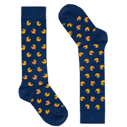 Calze lunghe da bambino con stampa papere