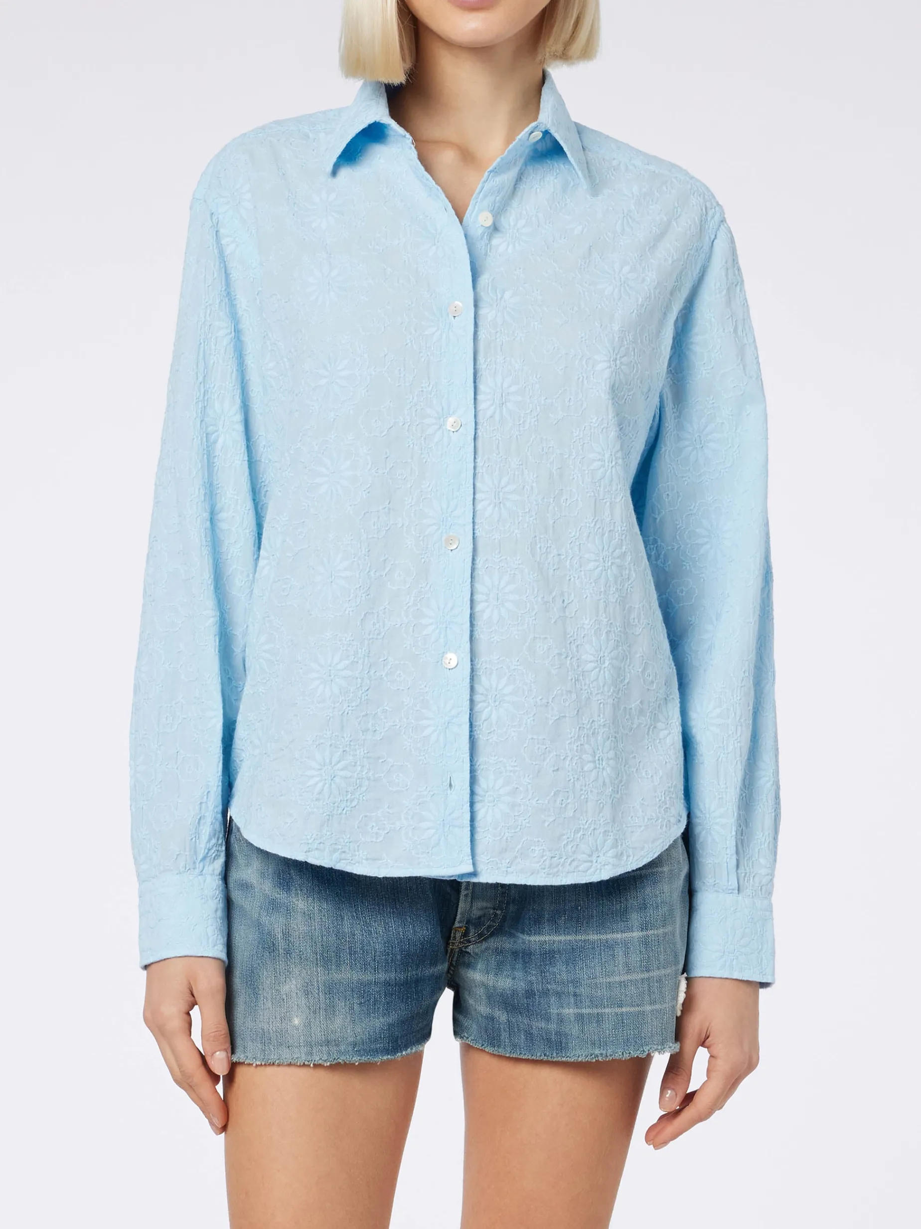 Camicia classica da donna in cotone Sangallo Meredith