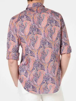 Camicia da uomo Sikelia in mussola di cotone con stampa paisley | EDIZIONE SPECIALE LIBERTY