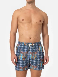 Costume da bagno classico da uomo con stampa