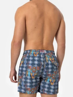 Costume da bagno classico da uomo con stampa