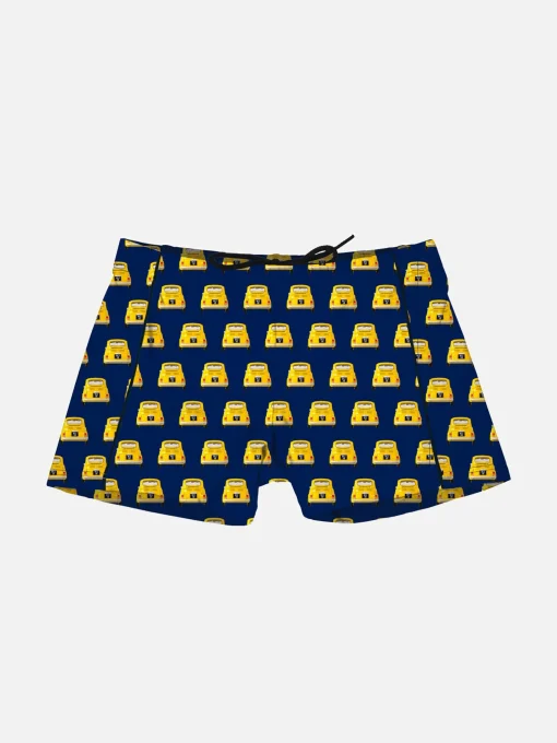 Costume da bagno da bambino in lycra con stampa auto