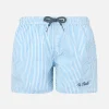 Costume da bagno da bambino di media lunghezza a righe in seersucker Patmos Jr