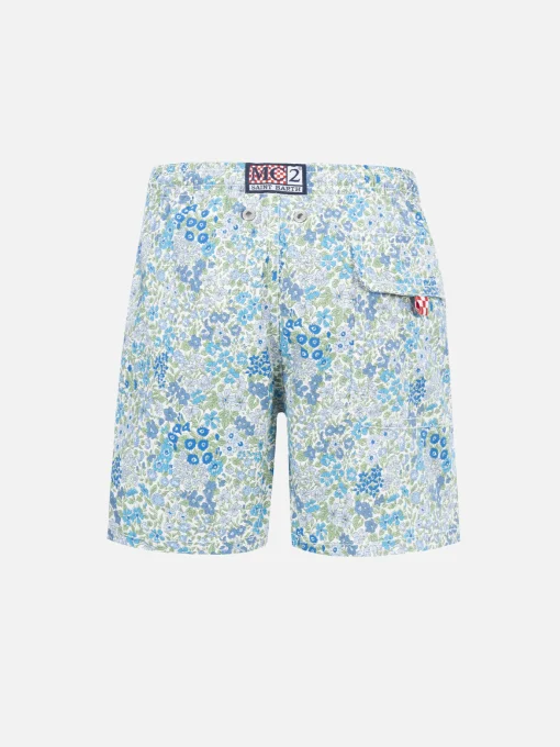 Costume da bagno da bambino in jeans di media lunghezza con stampa Joanna Luise | REALIZZATI CON TESSUTO LIBERTY