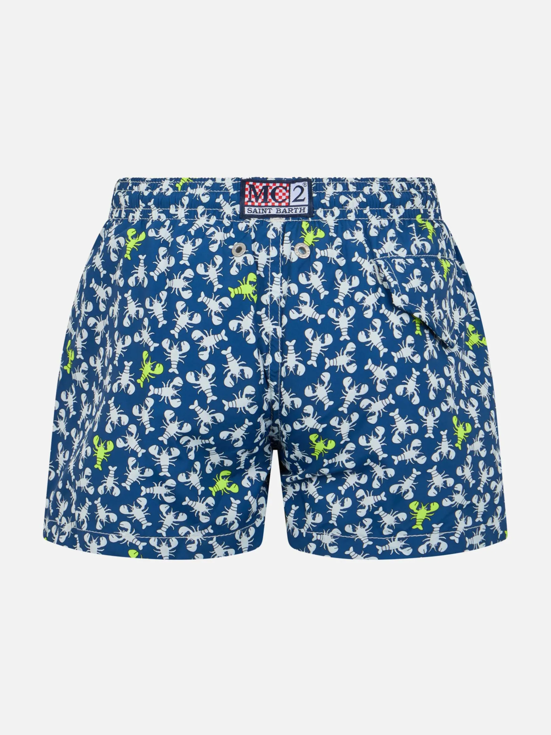 Costume da bagno da bambino in tessuto leggero Jean Lighting con stampa aragoste