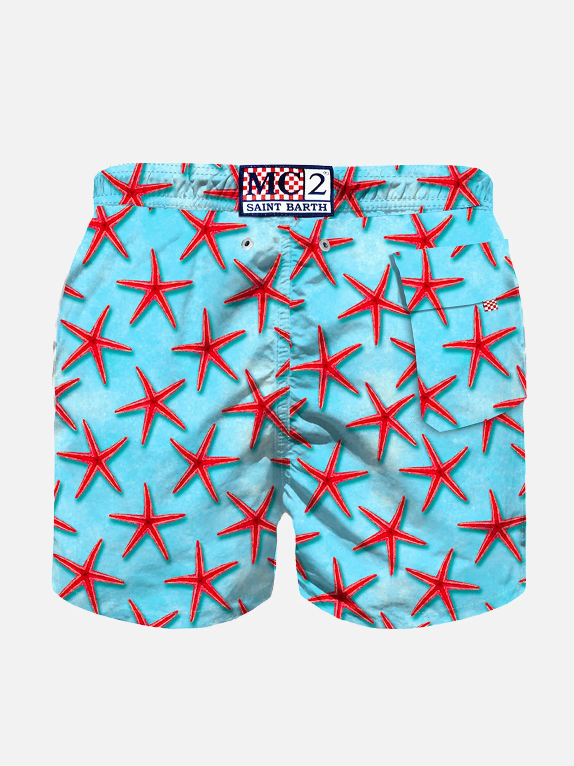 Costume da bagno da bambino stelle marine rosse