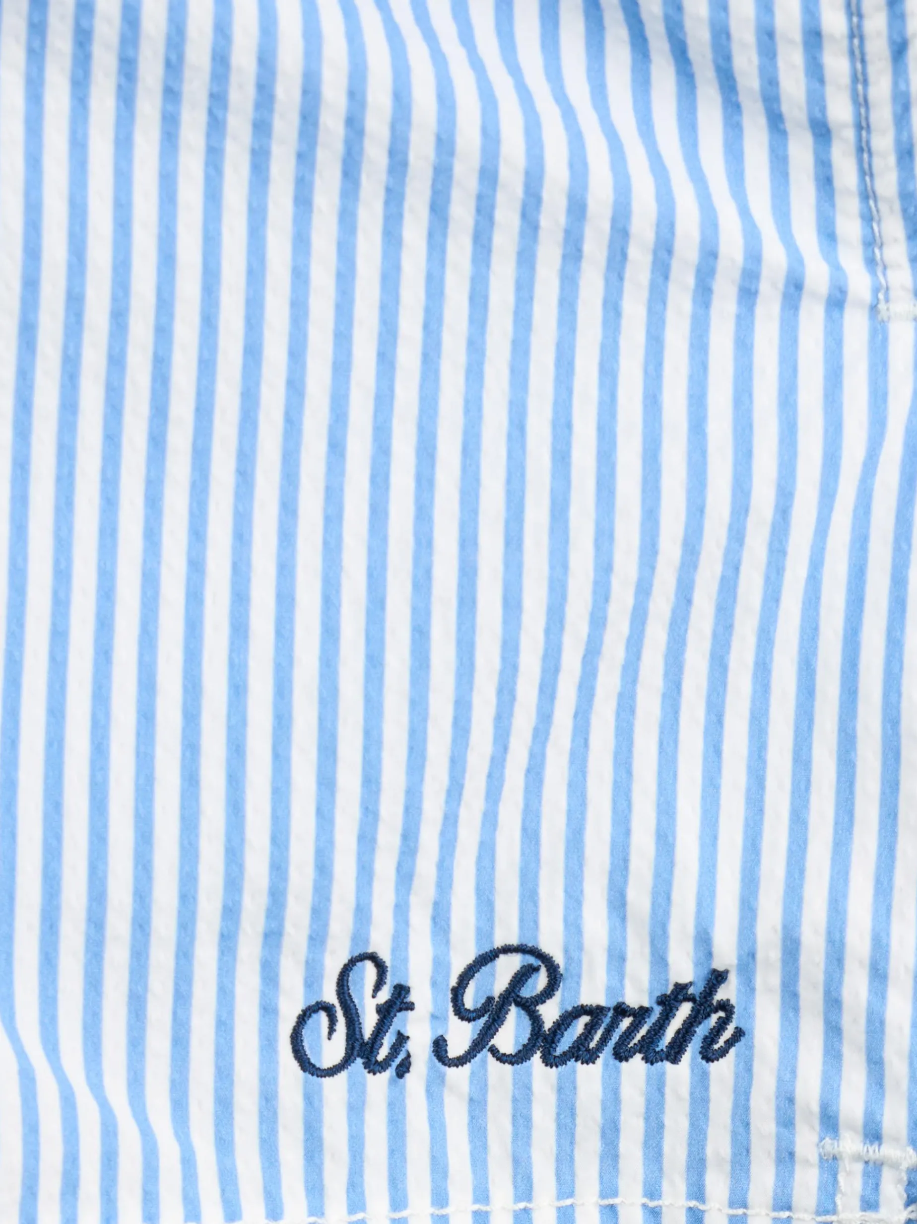 Costume da bagno da bambino di media lunghezza a righe in seersucker Patmos Jr